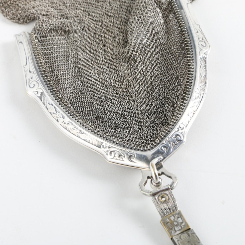Early 20th-Century Whiting and Davis Metal Mesh Evening Bag